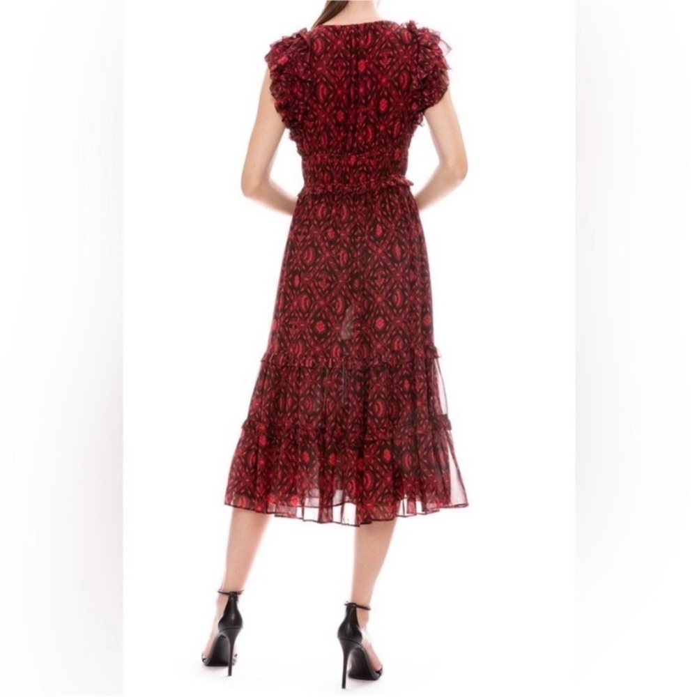 Ulla Johnson Anika Silk Midi Dress fuchsia Size 6 - Picture 13 of 15